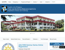 Tablet Screenshot of fnri.dost.gov.ph